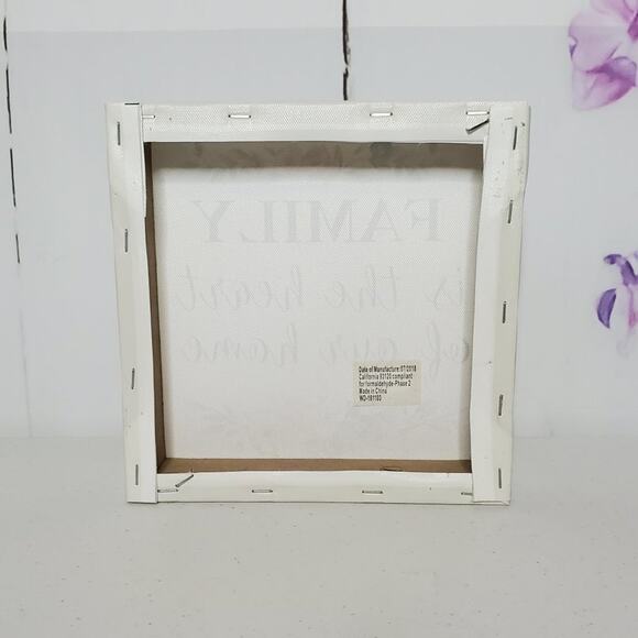 Inspirational Floral Square Canvas Wall Mount Art Painting - Picture 3 of 6